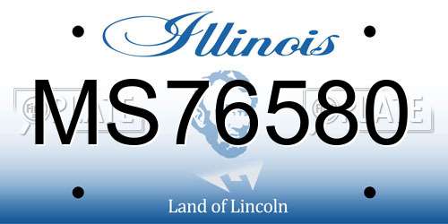 MS76580 Illinois License Plate