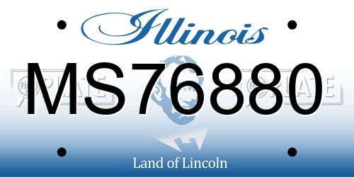 MS76880 Illinois License Plate