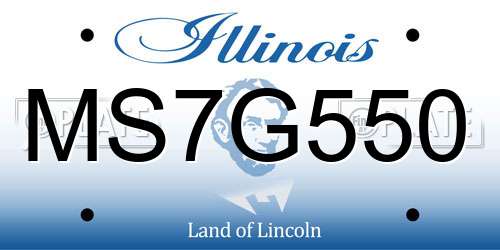 MS7G550 Illinois License Plate