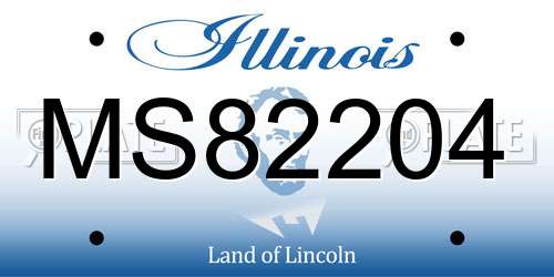 MS82204 Illinois License Plate