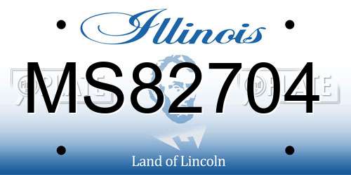 MS82704 Illinois License Plate