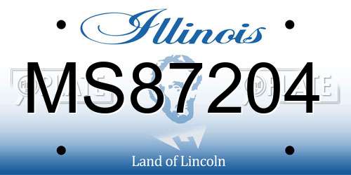 MS87204 Illinois License Plate