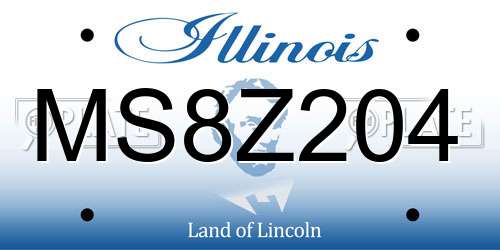 MS8Z204 Illinois License Plate