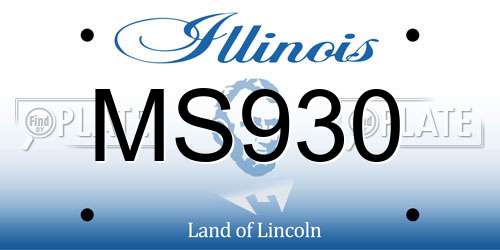 MS930 Illinois License Plate