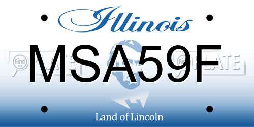 MSA59F Illinois License Plate