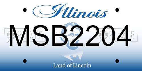 MSB2204 Illinois License Plate