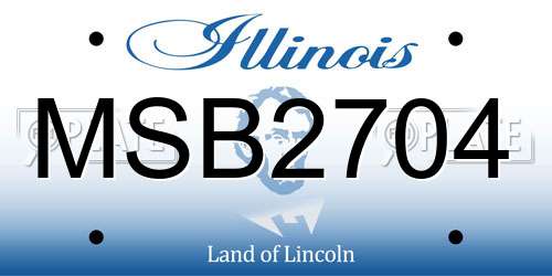 MSB2704 Illinois License Plate