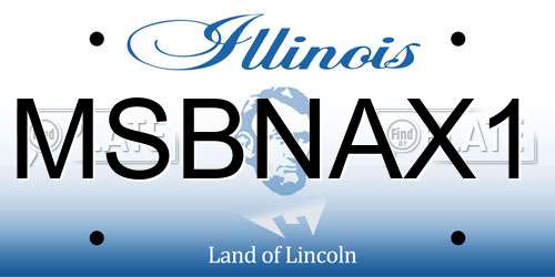 MSBNAX1 Illinois License Plate