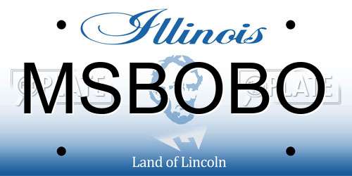 MSBOBO Illinois License Plate