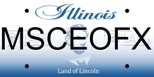 MSCEOFX Illinois License Plate