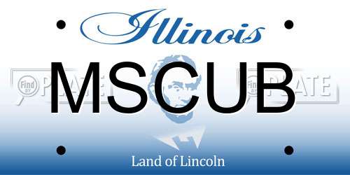 MSCUB Illinois License Plate