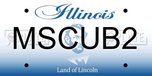 MSCUB2 Illinois License Plate