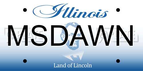 MSDAWN Illinois License Plate