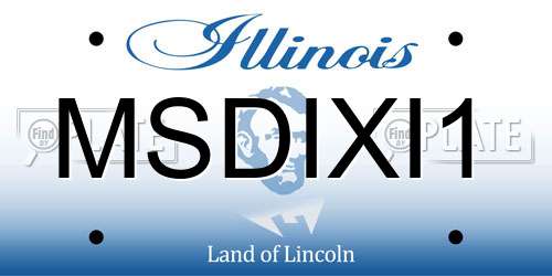 MSDIXI1 Illinois License Plate