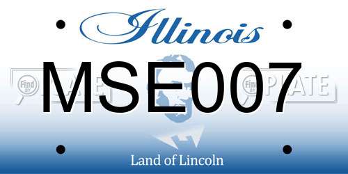 MSE007 Illinois License Plate