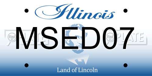 MSED07 Illinois License Plate