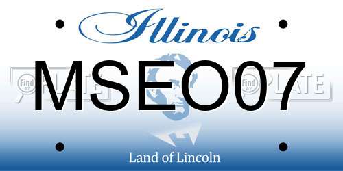 MSEO07 Illinois License Plate