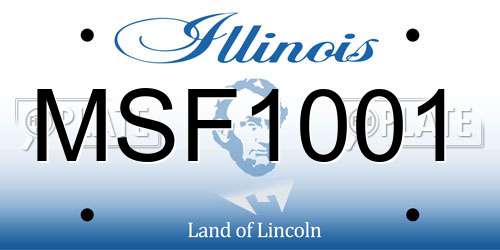 MSF1001 Illinois License Plate