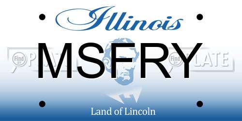 MSFRY Illinois License Plate