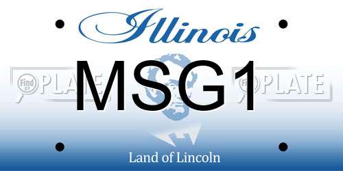 MSG1 Illinois License Plate