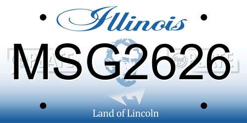 MSG2626 Illinois License Plate