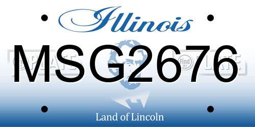 MSG2676 Illinois License Plate