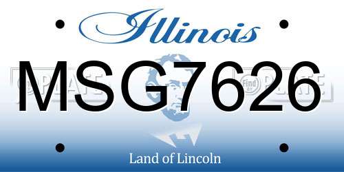 MSG7626 Illinois License Plate