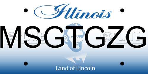 MSGTGZG Illinois License Plate
