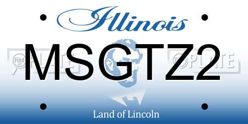 MSGTZ2 Illinois License Plate
