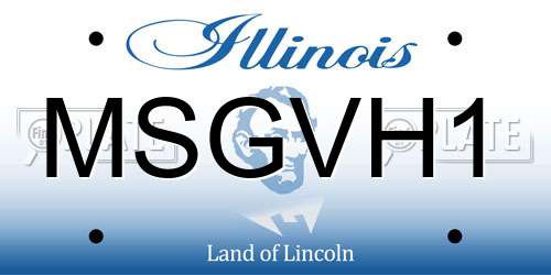 MSGVH1 Illinois License Plate