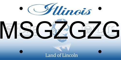 MSGZGZG Illinois License Plate