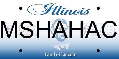 MSHAHAC Illinois License Plate