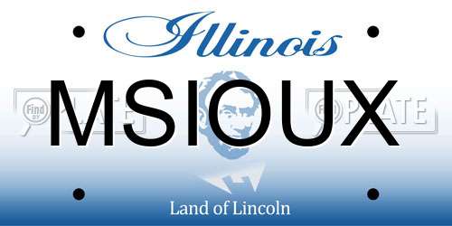 MSIOUX Illinois License Plate
