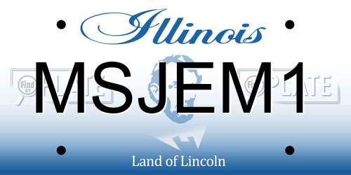 MSJEM1 Illinois License Plate