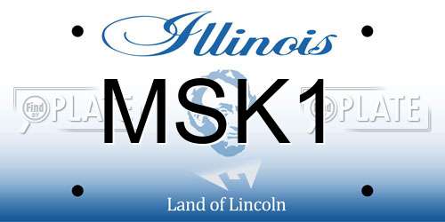MSK1 Illinois License Plate