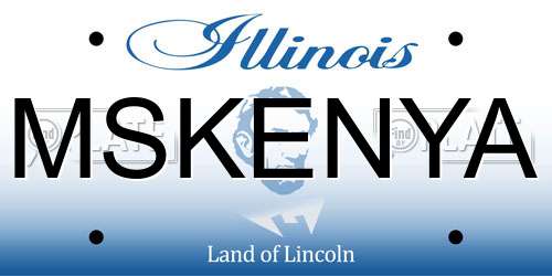 MSKENYA Illinois License Plate