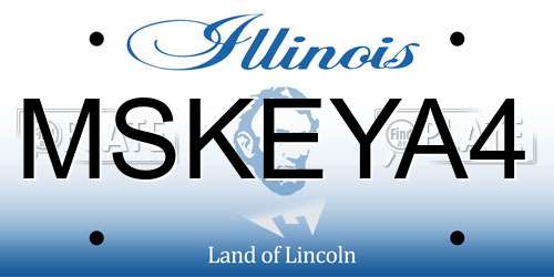 MSKEYA4 Illinois License Plate