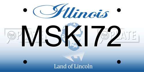 MSKI72 Illinois License Plate