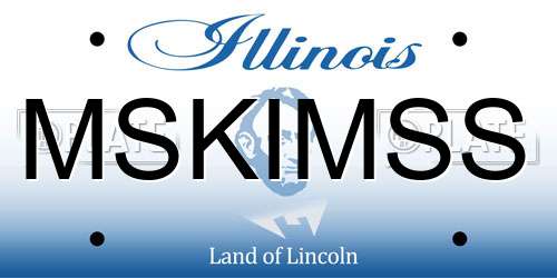 MSKIMSS Illinois License Plate