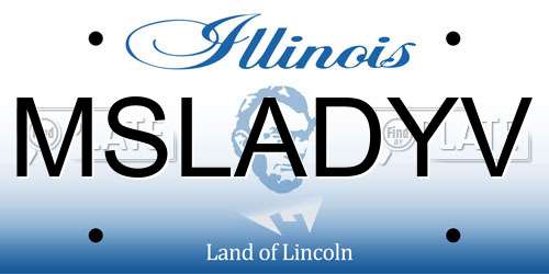 MSLADYV Illinois License Plate