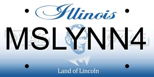 MSLYNN4 Illinois License Plate