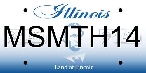 MSMTH14 Illinois License Plate