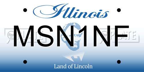 MSN1NF Illinois License Plate