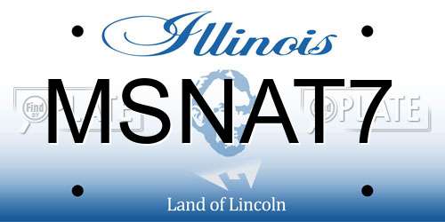 MSNAT7 Illinois License Plate