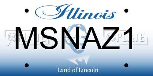 MSNAZ1 Illinois License Plate