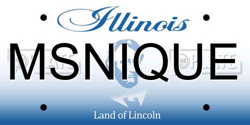 MSNIQUE Illinois License Plate
