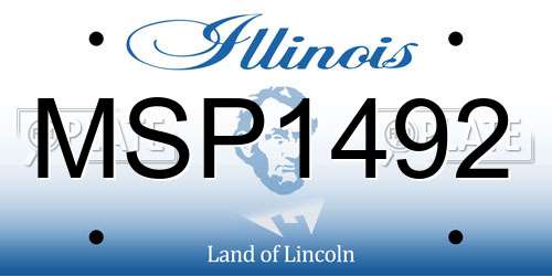 MSP1492 Illinois License Plate