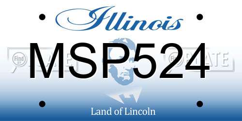 MSP524 Illinois License Plate