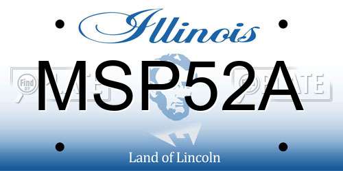 MSP52A Illinois License Plate