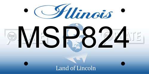 MSP824 Illinois License Plate
